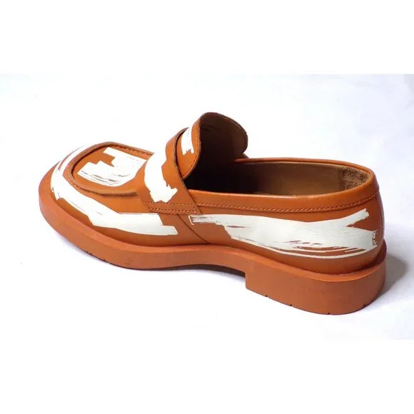 🆕CAMPERLAB 198 Loafer Shoes Brown White Leather 11 - Picture 11 of 12